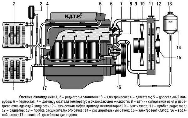 Система охлаждения ЗМЗ 409 с фото